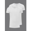 Slater Austin shirt stretch V-neck bodyfit white 2P 