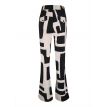 Aime Serena flared travel print big swirls 