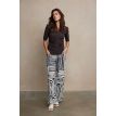 Aime Gwen pants met naad print azura 