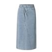 YEST Sammy skirt bleach blue denim 
