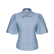 Kimara Tall Belle blouse light blue denim 