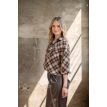 ICNK Tall Chevron blouse casual check 603 brown 