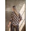 ICNK Tall Chevron blouse casual check 603 brown 