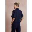 Phebe Tall Cassy vest rits navy bies 