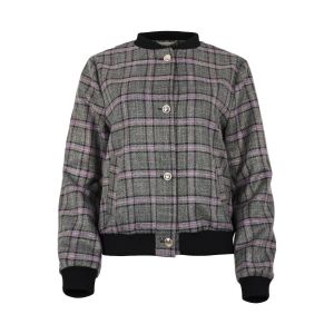 Maicazz Tall Pauline jacket check lurex purple