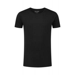 Slater Houston shirt basic fit o-neck slim black 2P