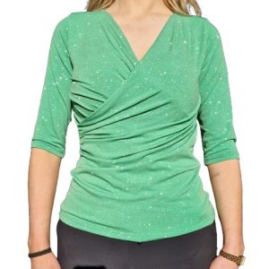 Only M Karlen overslag shirt cosmo verde