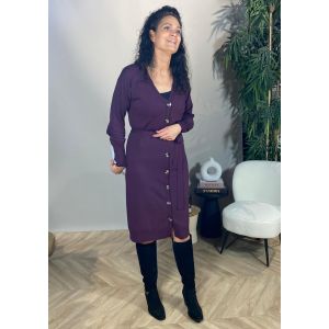 Only M Lia doorknoopjurk bordeaux