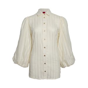 Only M Isa blouse pofmouw righe oro panna