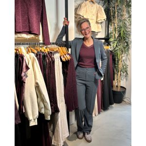 Only M Tall Tosca wide pant travel muffin grigio