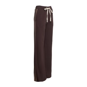 Sequoia Paris sweat pants wide strip bruin/taupe