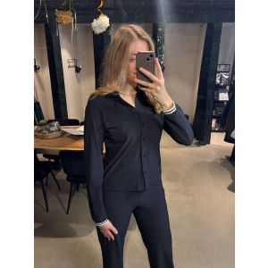 Only M Tall Jessie blouse pique nero machet