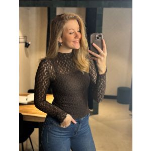 Sunset Dominique ls lace brown