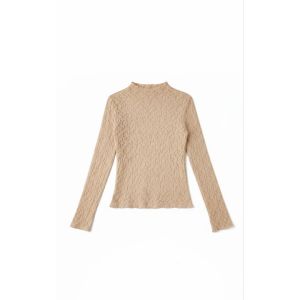 Sequoia Danique lace top ls beige