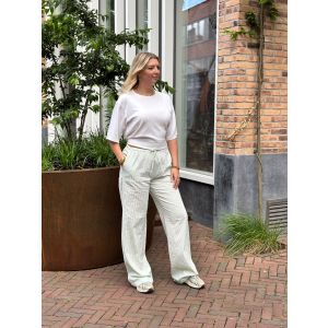 Sequoia Rosa green stripe linnen pants