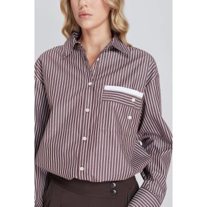 Phebe Tall Jenny blouse brown stripe