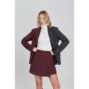 Phebe Tall Noa skort burgundy stripe