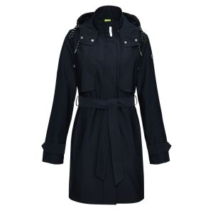 Manisa Caro rainwear trenchcoat navy