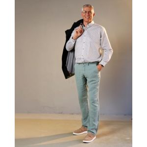 CMK Tim chino linnen 35 salbei