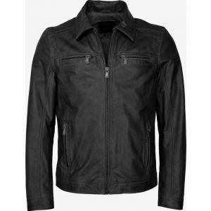 Mustang Jeans William leather jacket zip black