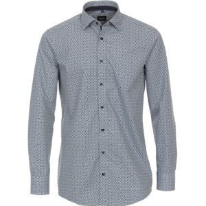 Venti Kent modern fit wyber stip print grijs