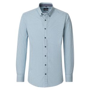 Casamoda B.D. casual fit kruisstreep 100 blauw groen 