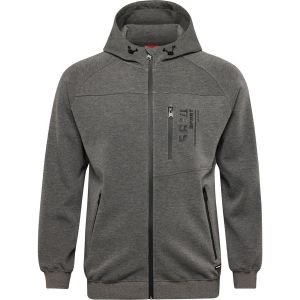 North Sam hooded sweat jacket dark grey melange