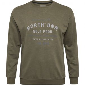 North Noud denim sweat dusty olive