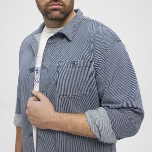 North Mike overshirt night sky striped