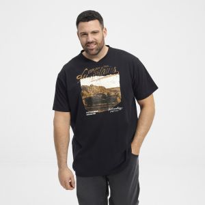 North Theo v-hals t-shirt moutains black