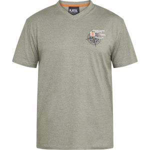 North Dean striped t-shirt olive green
