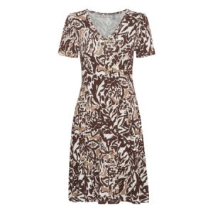 Fransa Fedot dress black coffee aop