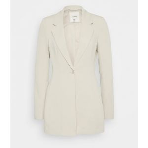Vero Moda Tall Charity ls long slim blazer silver lining