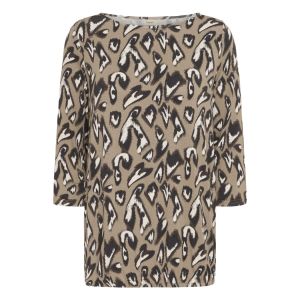 Fransa Floral 1 t shirt brindle print metallic