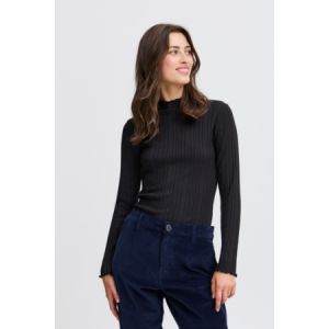 B Young Smirna ls top rib zwart