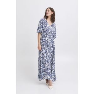B Young Mjoella v-neck maxi dress blue paisly
