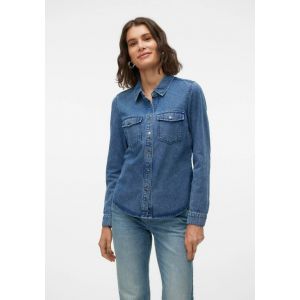 Vero Moda Tall Jennie denim shirt medium blue