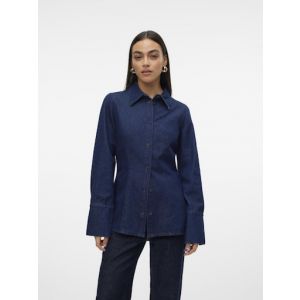 Vero Moda Tall Tinley denim shirt dark blue