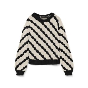 Vero Moda Tall Bubly o-neck pullover boo black/white