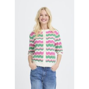 B Young Mmorla ss cardigan phlox pink zig zag