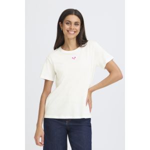 Fransa Tala Tee 1 Very Berry Heart Emb