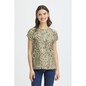 Fransa Seen tee 1 art lines s. olive