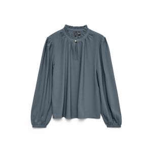 Vero Moda Tall Ani ls frill top wvn ga noos stormy weather