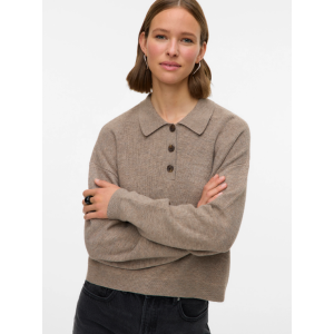 Vero Moda Tall Exciting polo neck pullover silver mink