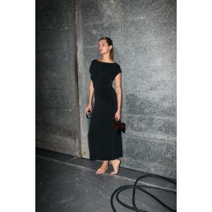 Noisy May Tall Daria open back dress black
