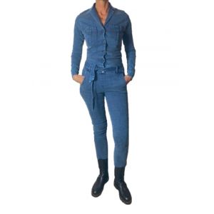 Zip73 Tess jumpsuit jeans skinny wonderful blue