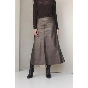 Brandy Lisa skirt leatherlook brons