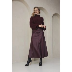 Brandy Lisa skirt leatherlook burgundy