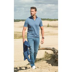 Ledub Madrid polo MF stretch mid blue