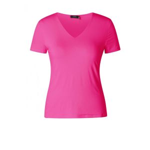 YEST Romana shirt v-hals fuchsia